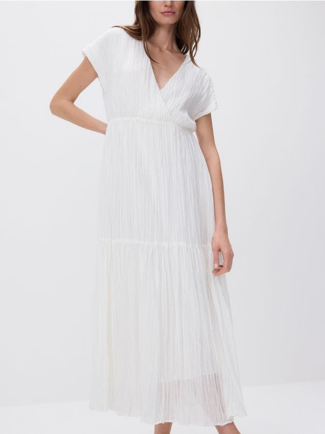 Robe en tissu froncé - RESERVED