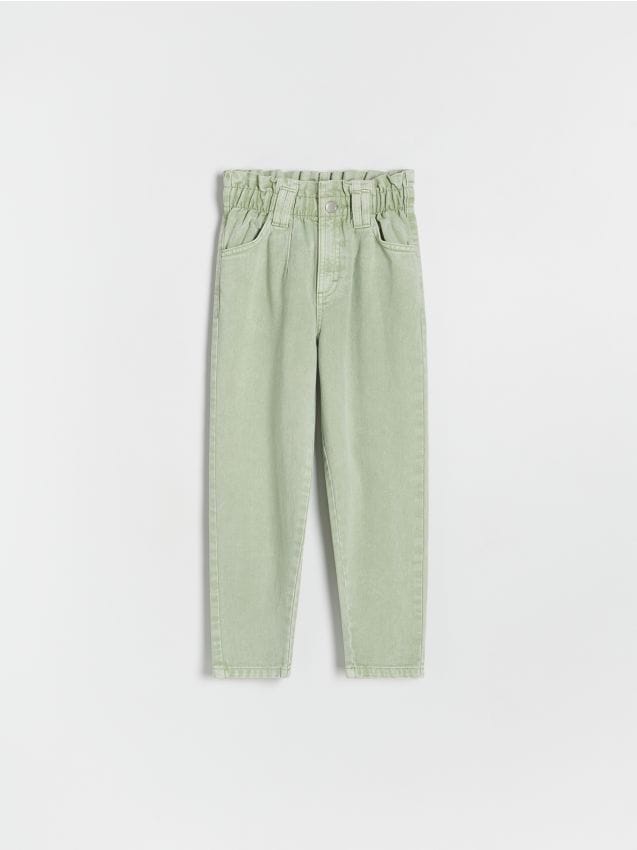 Reserved - blugi paperbag - verde-deschis