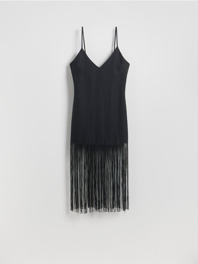 Linen dress with fringes - RESERVED