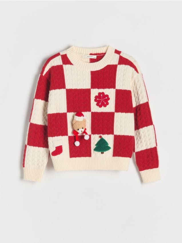 Christmas jumper with appliqué - RESERVED