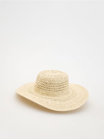 Woven paper straw hat