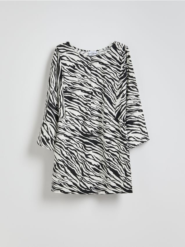 Reserved - Rochie cu model animal - multicolor