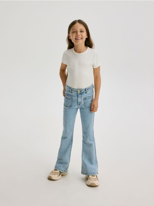 Reserved - GIRLS` JEANS TROUSERS - albastru