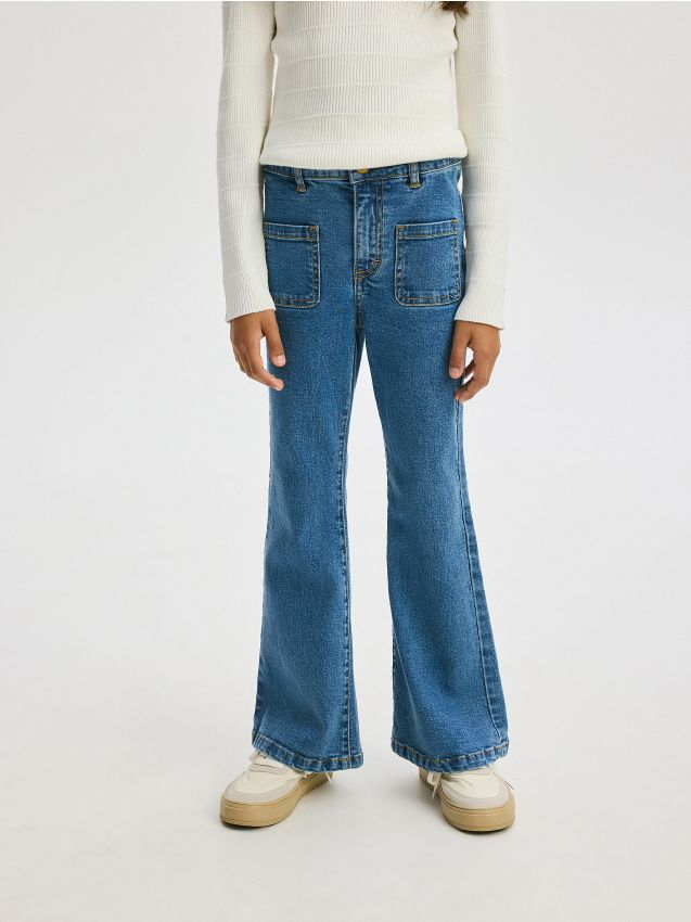 Reserved - GIRLS` JEANS TROUSERS - albastru