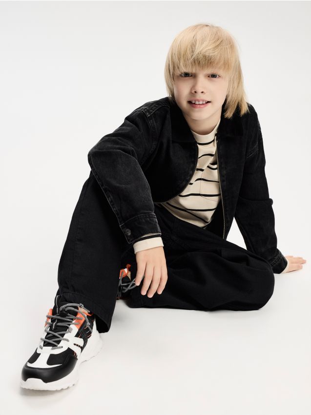 Reserved - Blugi straight - negru