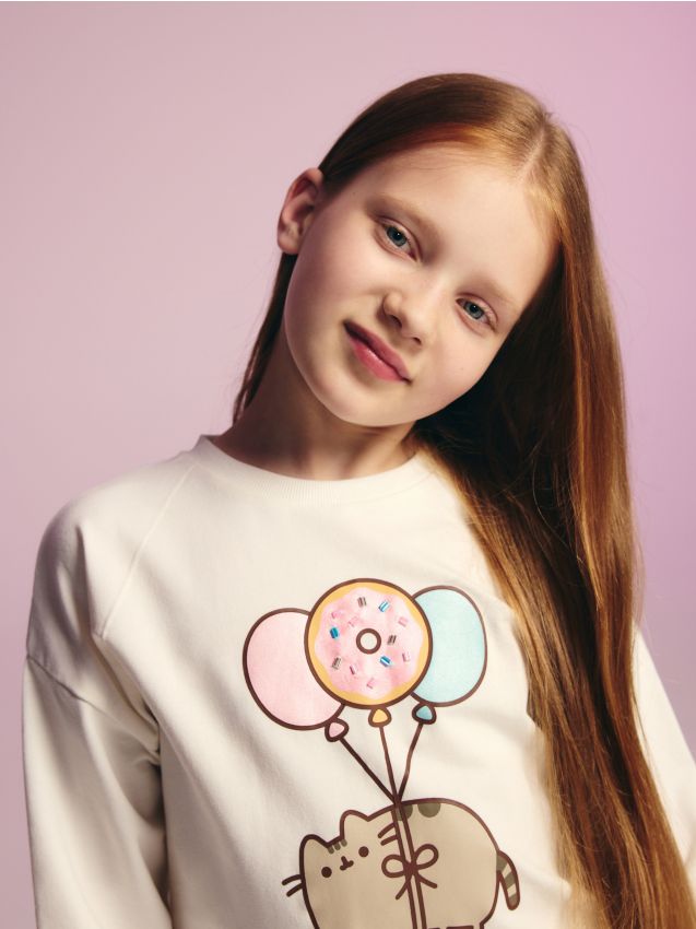 Pusheen long sleeve cotton T-shirt - RESERVED