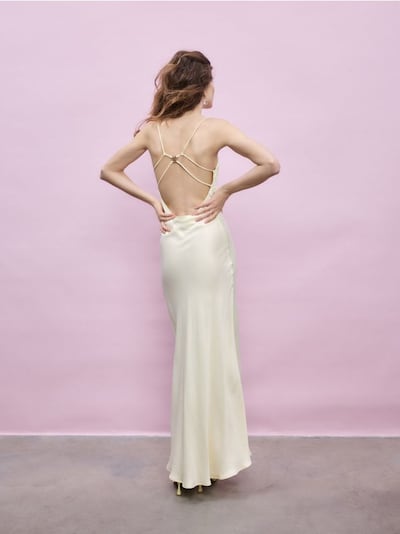 Vestido maxi de satén