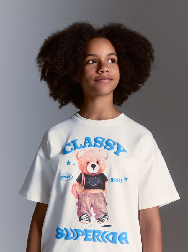 Cotton T-shirt with print - RESERVED