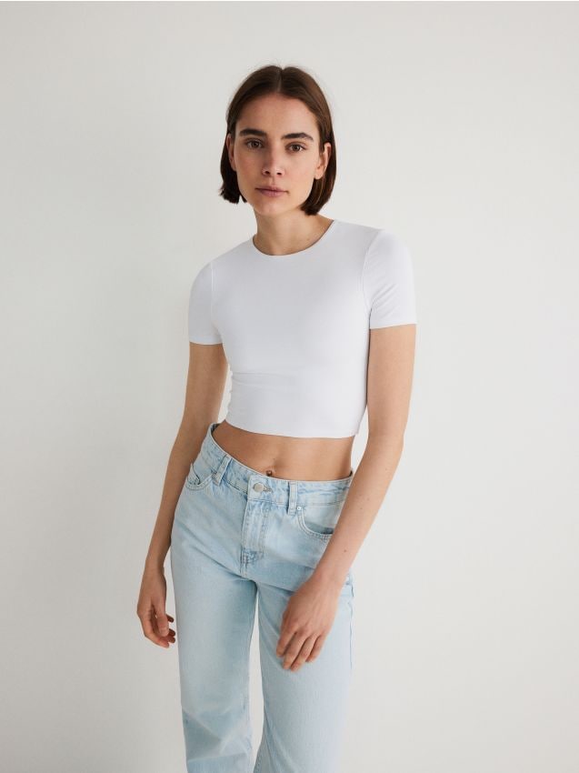 Reserved - tricou scurt - alb