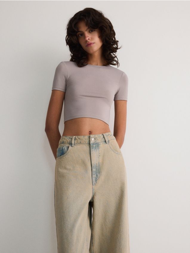 Reserved - tricou scurt - gri deschis
