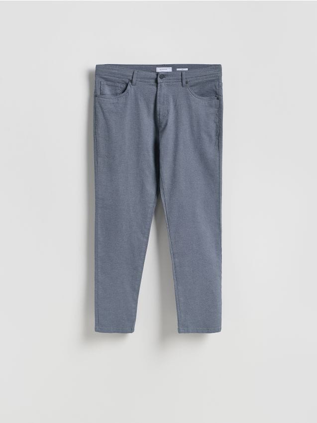 Bomuldsrige bukser i slim fit - RESERVED