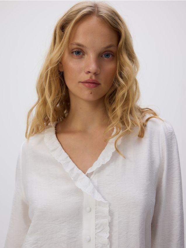 Reserved - LADIES` BLOUSE - alb