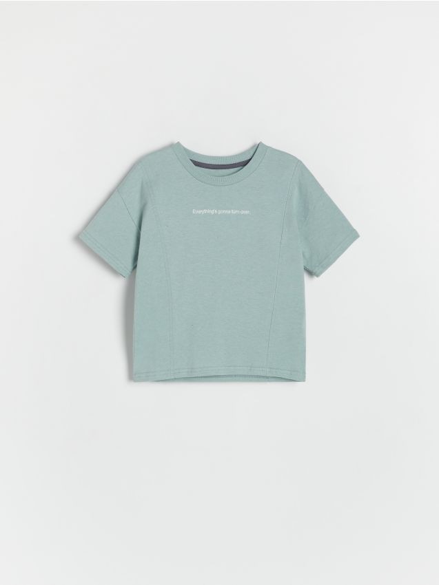 Reserved - tricou oversized - turcoaz-deschis