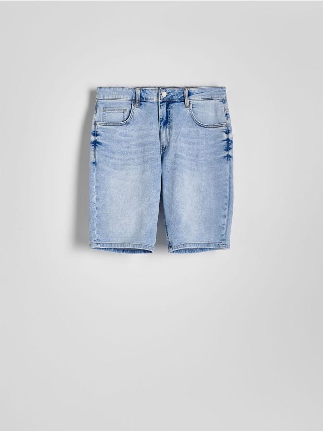 Reserved - pantaloni scurți slim fit din denim - albastru