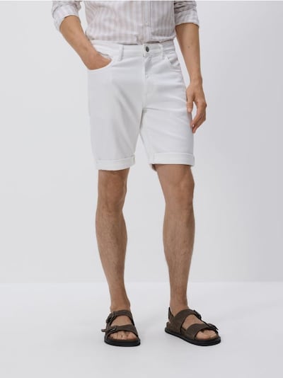 Slim fit denim shorts