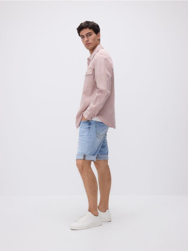 Slim fit šorc od trapera - RESERVED