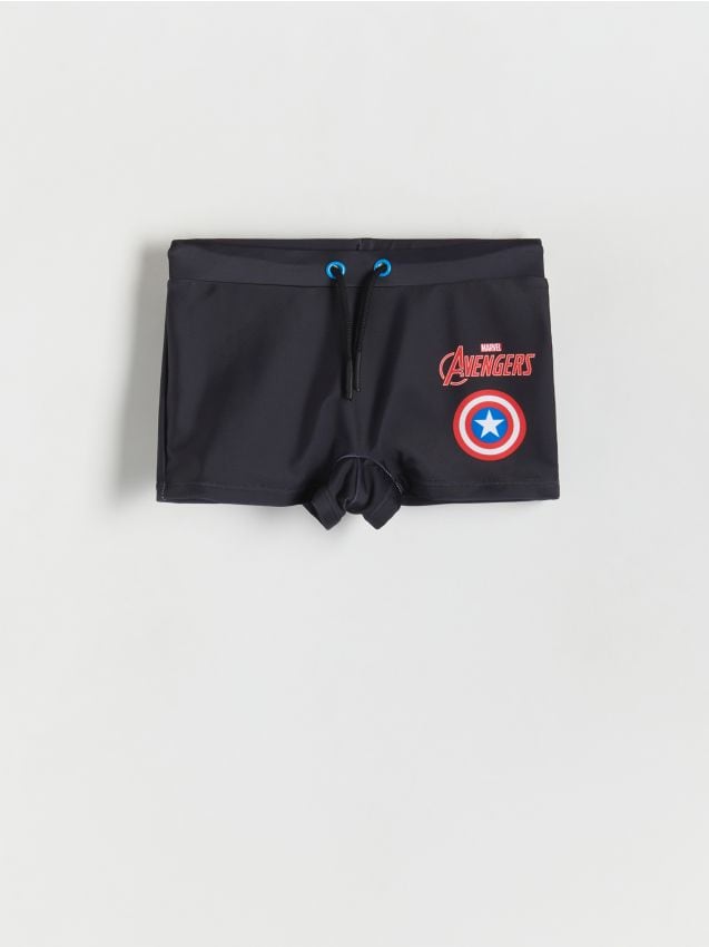 Reserved - boys` swimming trunks - negru