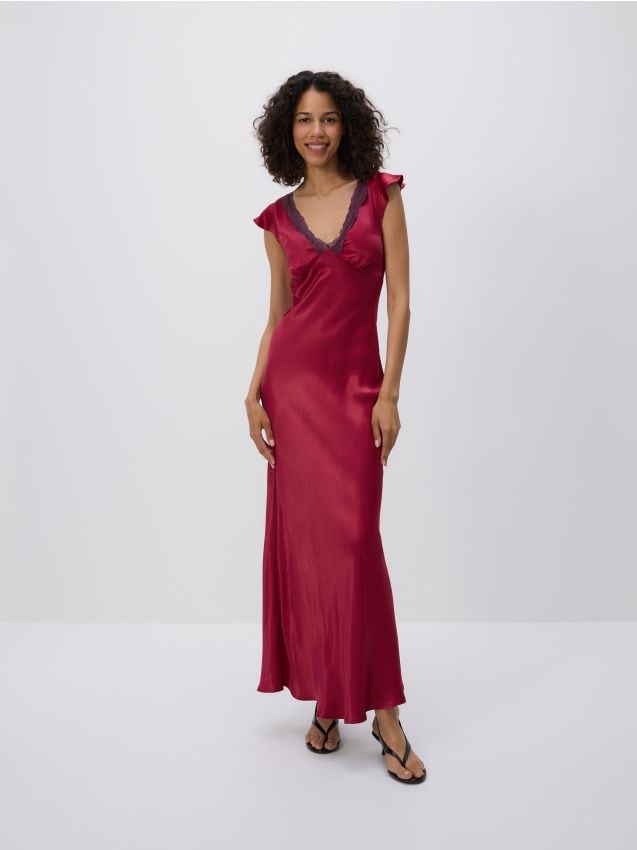 Reserved - Rochie din viscoză - violet-închis