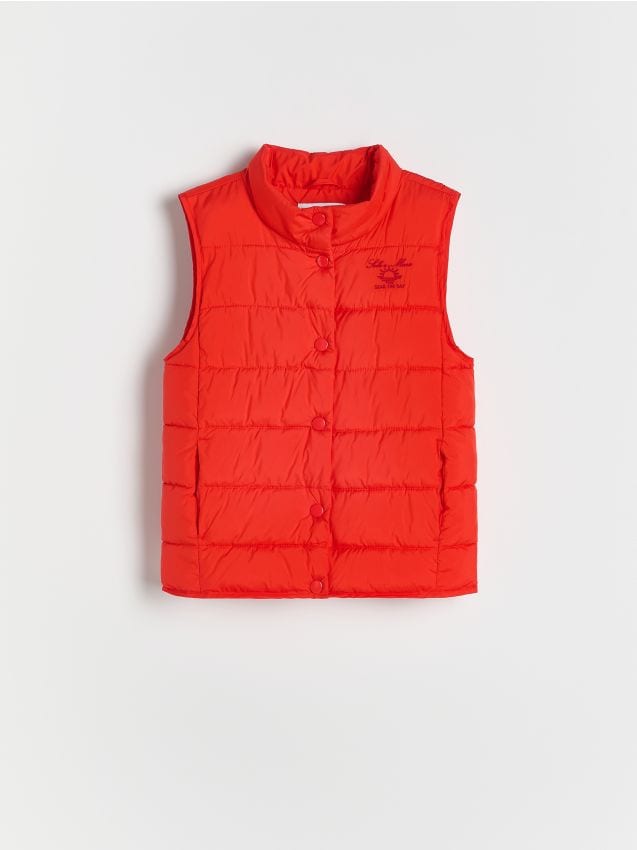 Quilted vest with embroidery - RESERVED