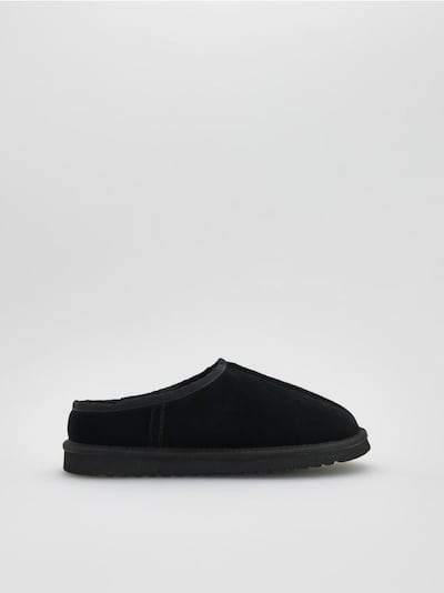 Leather mule sliders