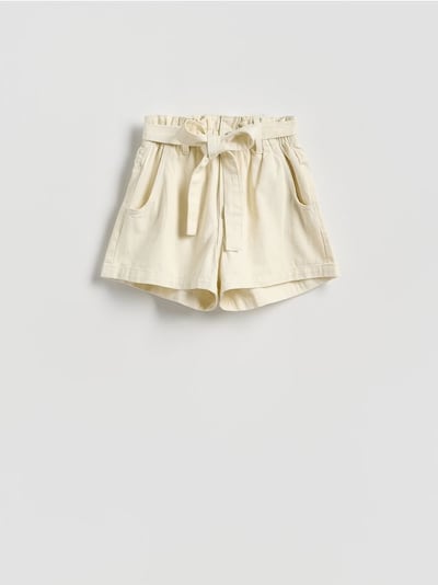 Jeansshorts met strikje