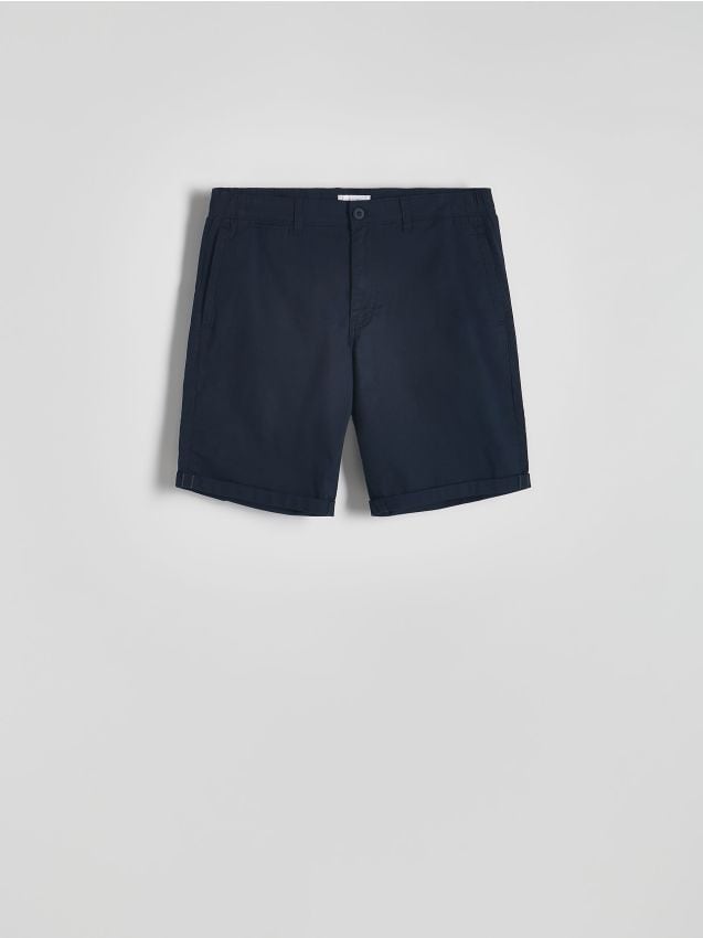 Reserved - pantaloni scurți chino regular - bleumarin