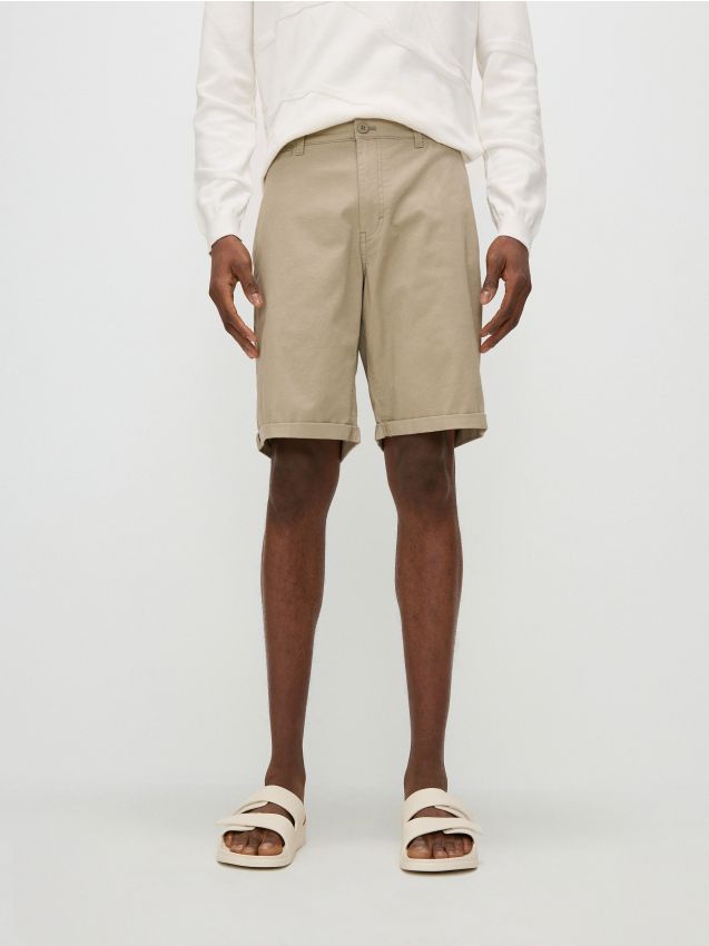 Reserved - pantaloni scurți chino regular - cafeniu