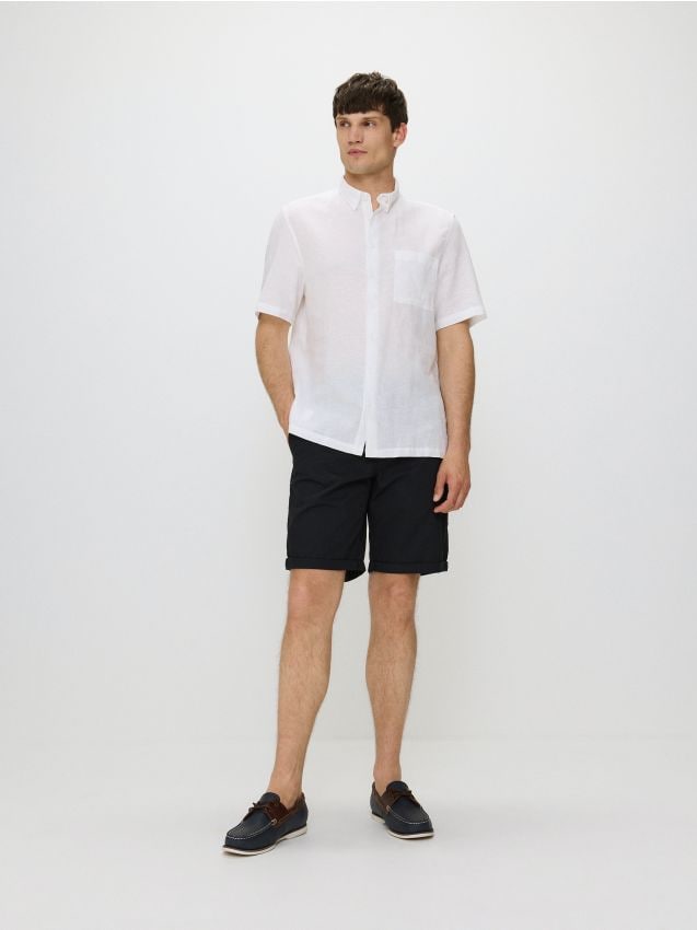 Reserved - pantaloni scurți chino regular - negru