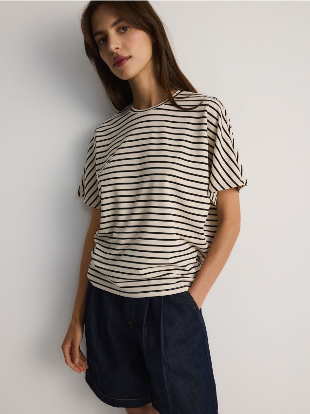 Reserved - ladies` t-shirt - multicolor