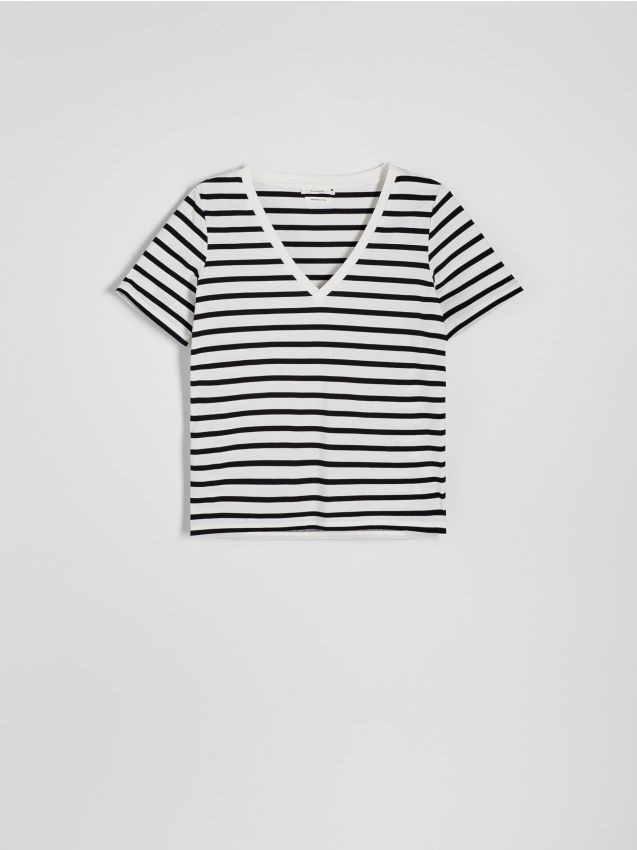 T-shirt regular fit in cotone mercerizzato - RESERVED