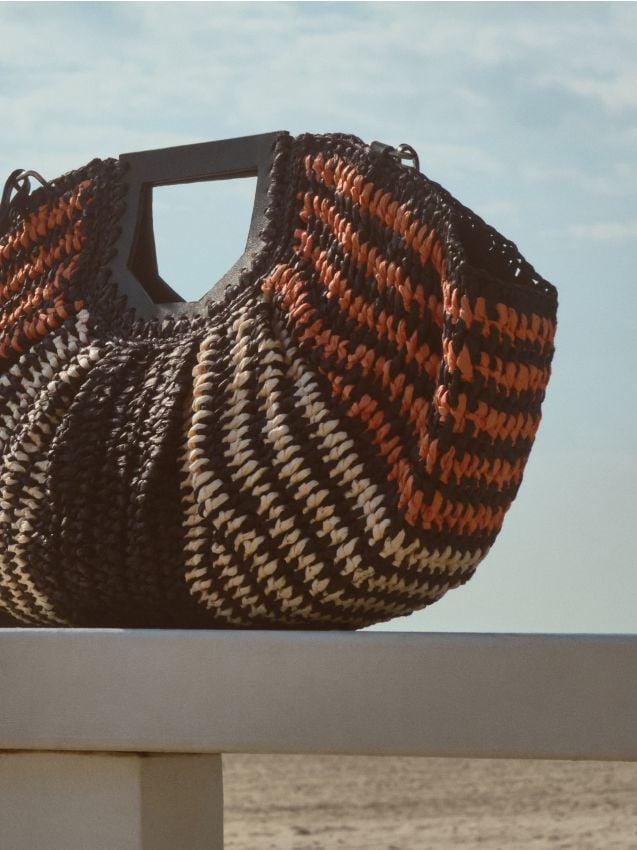 Woven basket bag - RESERVED
