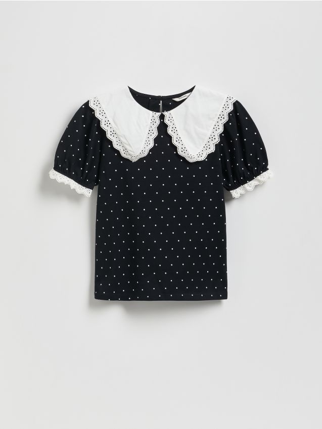 Blouse with a decorative collar - RESERVED