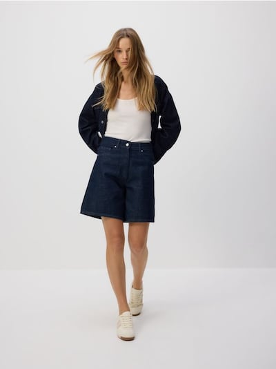 Denim bermuda shorts
