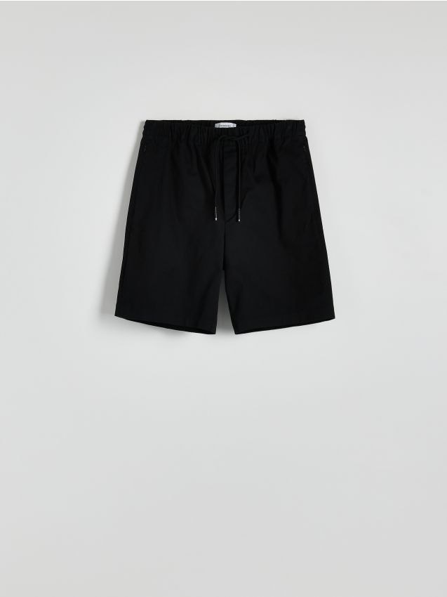 Reserved - pantaloni scurți jogger, din bumbac - negru