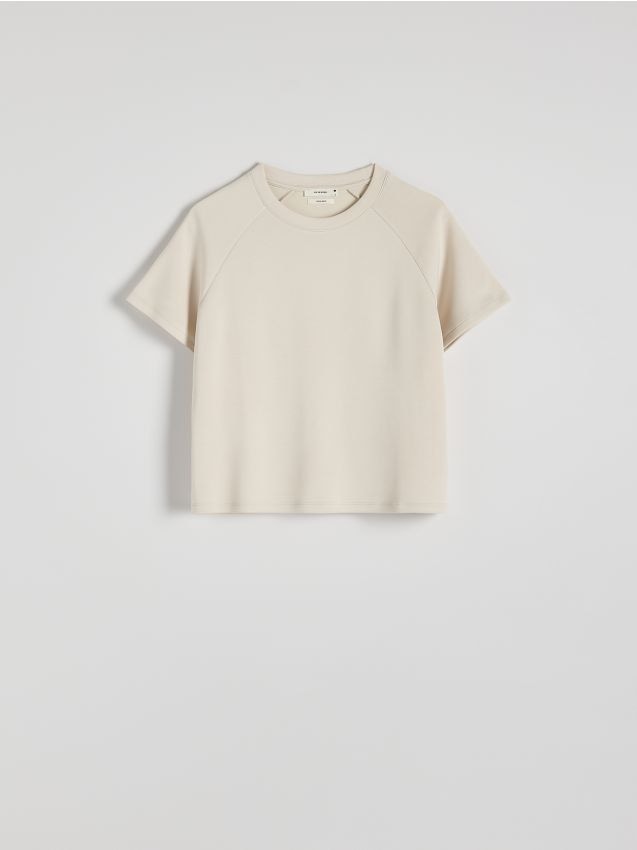 Reserved - ladies` t-shirt - nude