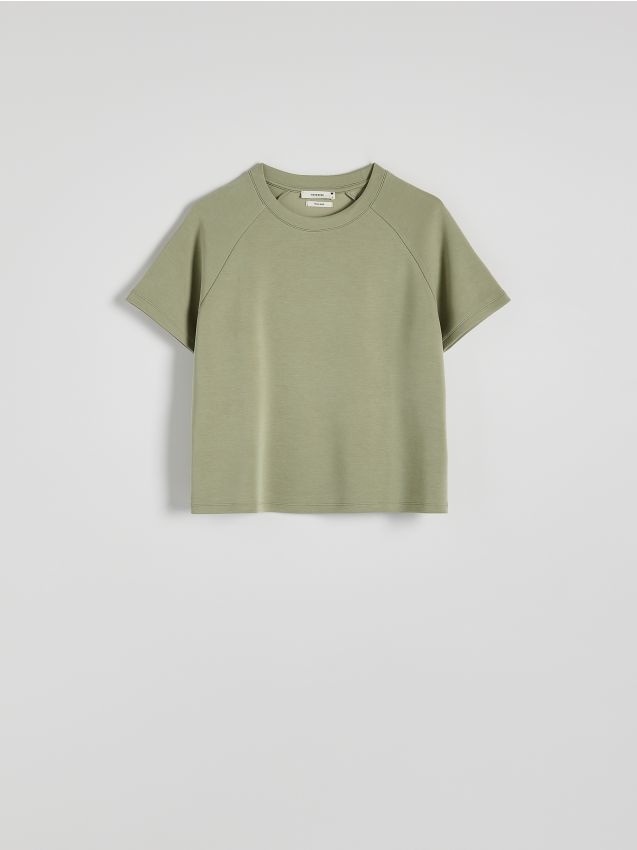 Reserved - ladies` t-shirt - verde-deschis