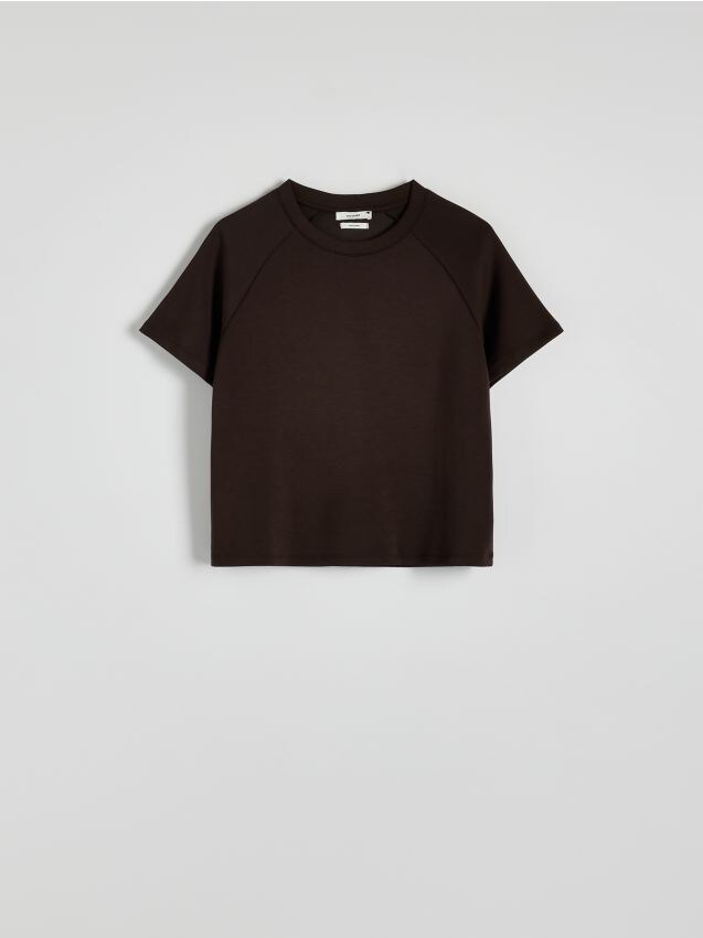 Reserved - ladies` t-shirt - maro-închis
