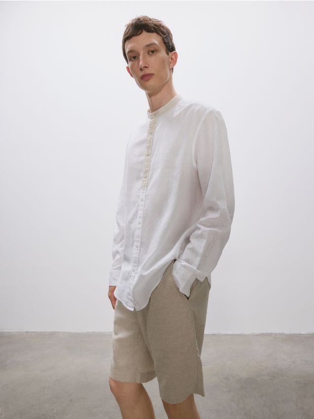 Linen rich chino shorts - RESERVED