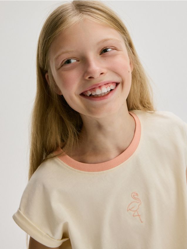 T-shirt with embroidery detailing - RESERVED