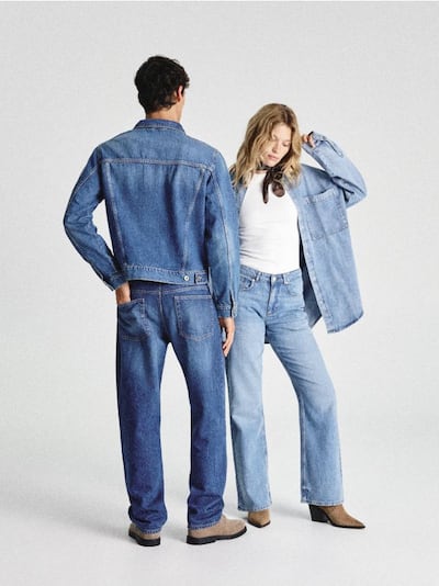 Denim shirt with lyocell