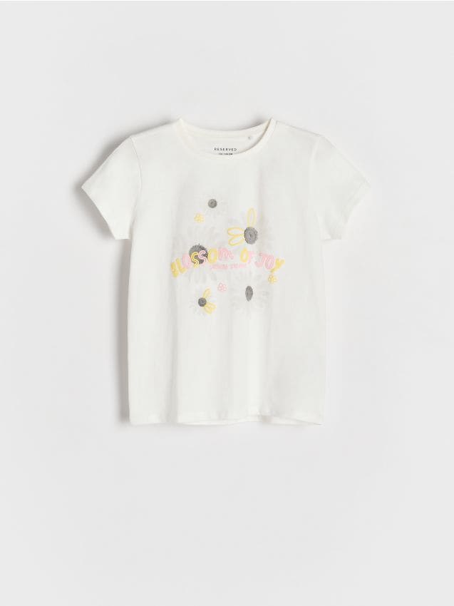 T-shirt with raised print - RESERVED