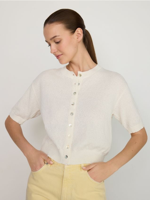 Short-sleeved sweater - RESERVED