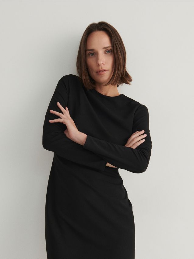 Mini dress with gathering - RESERVED