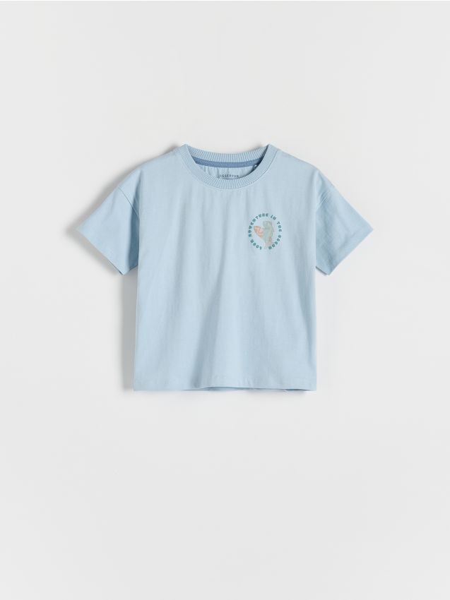 Oversized t-shirt med print - RESERVED