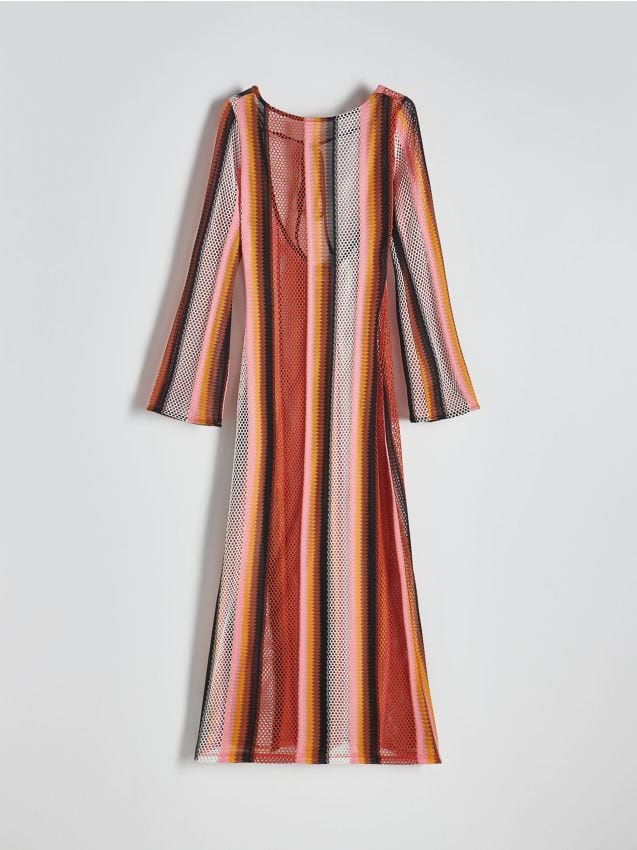 Reserved - rochie maxi ajurată - multicolor