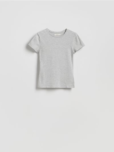 Katoenen slim fit T-shirt