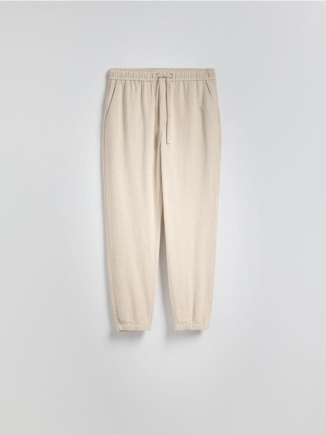 Linen rich joggers - RESERVED