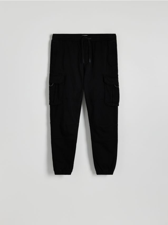 Reserved - Pantaloni jogger cargo - negru