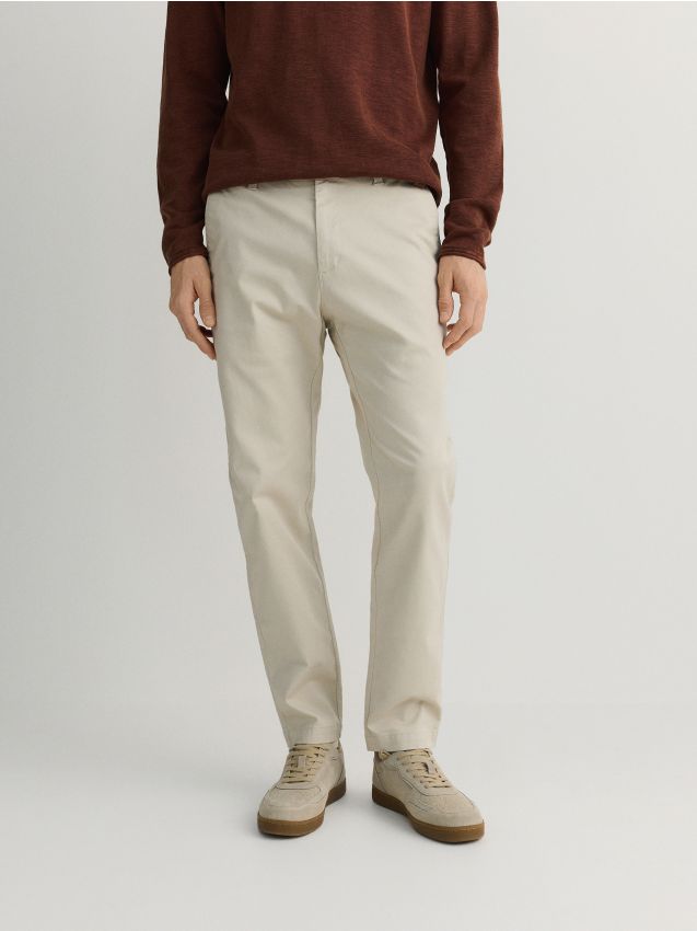 Reserved - Pantaloni chino regular fit - crem