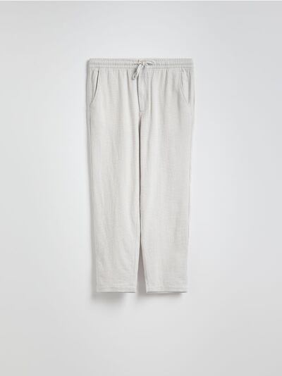 Linen rich carrot trousers